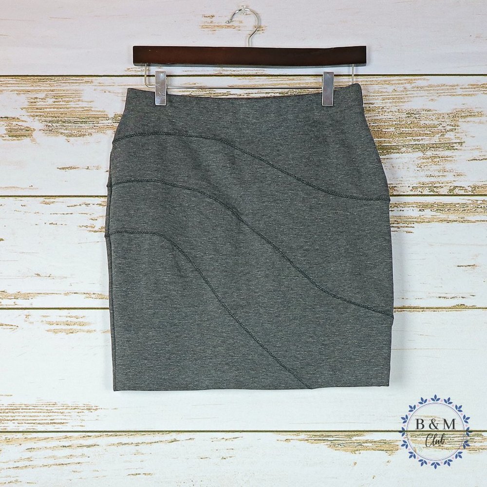 Simply Vera Wang Women's Sm Gray Lucid Twist Skirt